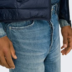 Best ONLY & SONS Herre Edge Lige Jeans Medium Blue Denim