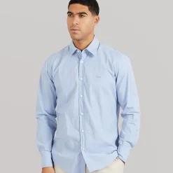 Hot BOSS Herre elegant skjorte Open Blue
