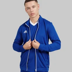 Best adidas Herre Entrada 22 Fodboldtrøjer Blå Blå