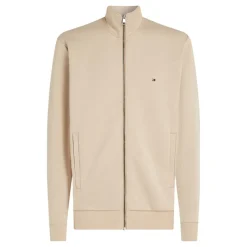 New Tommy Hilfiger Herre Essential Intechno Sweatshirt med lynlås Sandeltræ