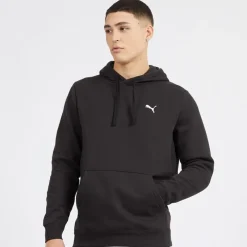 New Puma Herre Essentials Lille Logo Hoodie Sort