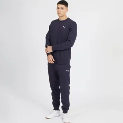 Puma Herre Essentials Lille Logo Joggingbukser Mørkeblå