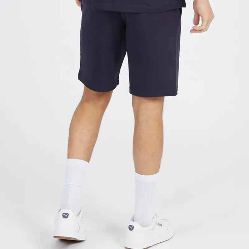 Clearance Puma Herre Essentials Lille Logo Fleece Shorts Ny Blå Marine Marineblå
