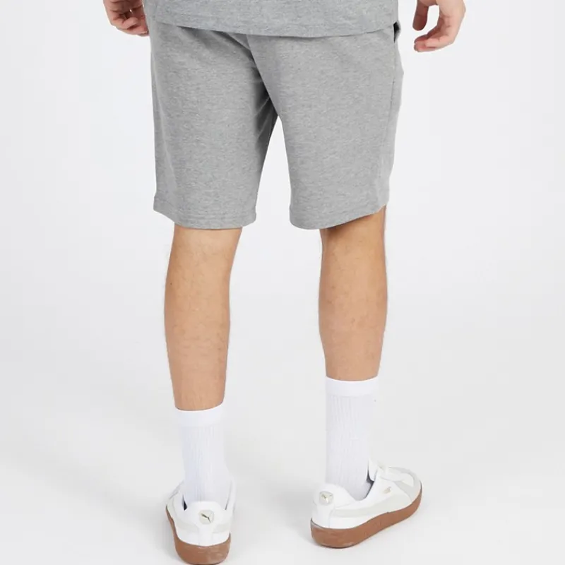 Online Puma Herre Essentials Lille Logo Fleece Shorts Mellem Grå Melering Grå