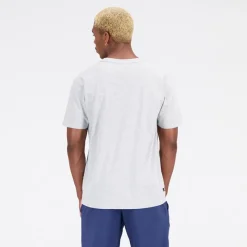 Online New Balance Herre Essentials Nytænkt Logo T-Shirt Atletisk Grå