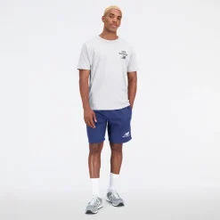 Online New Balance Herre Essentials Nytænkt Logo T-Shirt Atletisk Grå