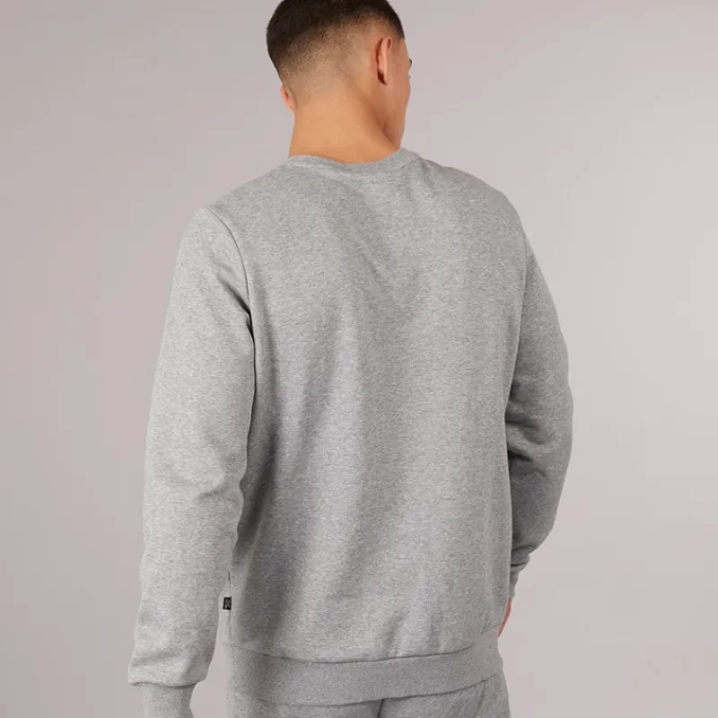 Best Puma Herre Essentials Stort Logo Crew Neck Sweatshirt Medium Gråmeleret