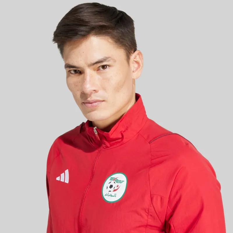 Clearance adidas Herre FAF Algeriet Præsentationsjakke Team Power Red 2