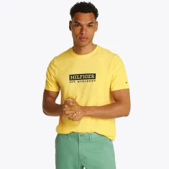 Hot Tommy Hilfiger Herre Farve Til Farve T-Shirt Citronella