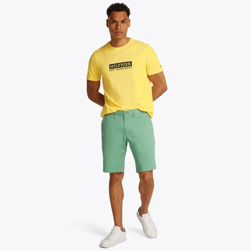 Hot Tommy Hilfiger Herre Farve Til Farve T-Shirt Citronella