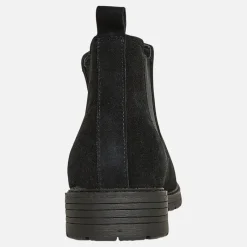 Discount French Connection Herre FC Suede Chelsea Støvler med Knopper Suede Sort