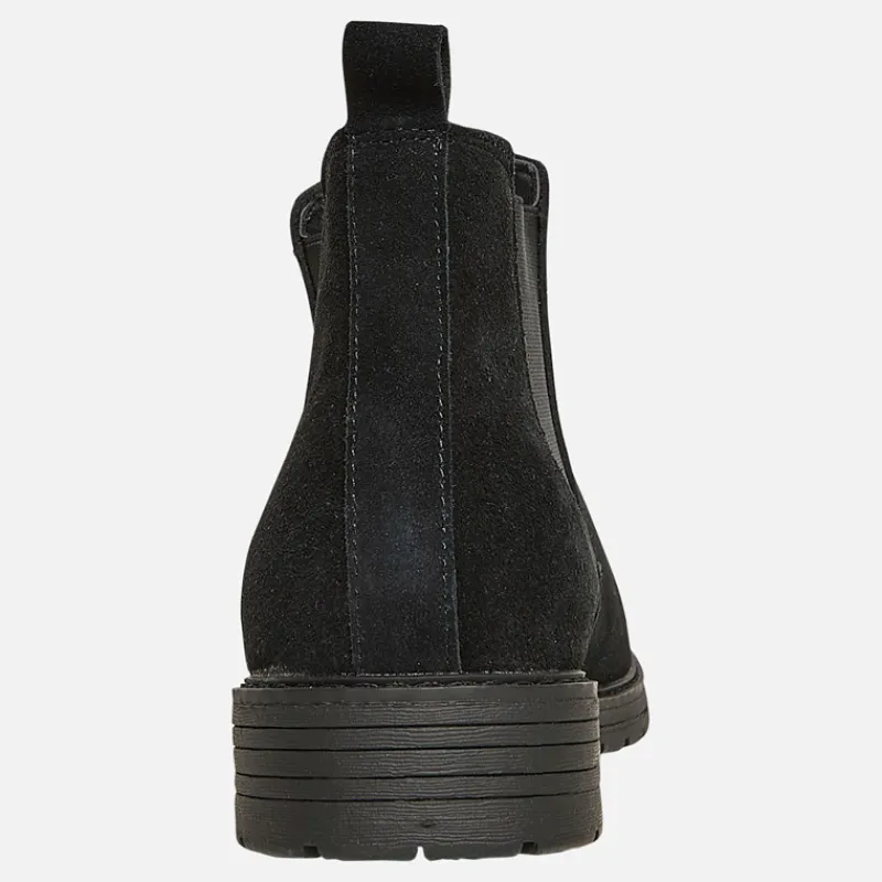 Discount French Connection Herre FC Suede Chelsea Støvler med Knopper Suede Sort