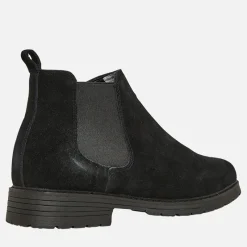 Discount French Connection Herre FC Suede Chelsea Støvler med Knopper Suede Sort