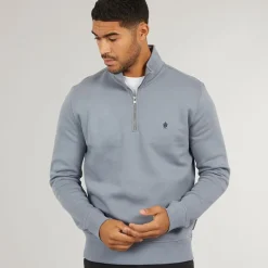 Discount French Connection Herre FC Sweatshirts Blå Mellemblå