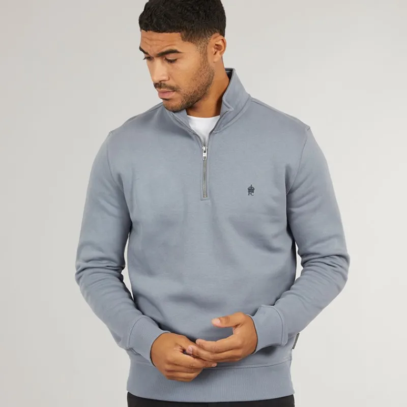 Discount French Connection Herre FC Sweatshirts Blå Mellemblå
