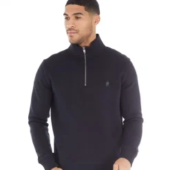 Hot French Connection Herre FC Sweatshirts Blå Marineblå
