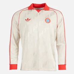 Clearance adidas Herre FCB FC Bayern München Langærmet Retro Trøje Linen