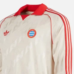 Clearance adidas Herre FCB FC Bayern München Langærmet Retro Trøje Linen