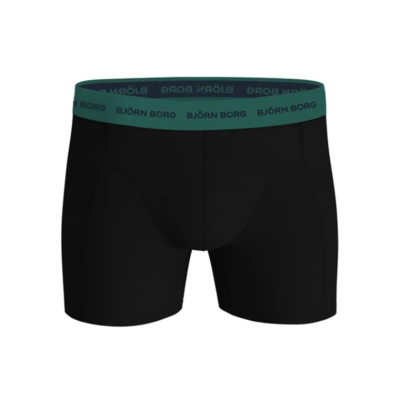 Best BJORN BORG Herre Fem Pak Bomuld Stretch Boxers Multi pak 1 Sort