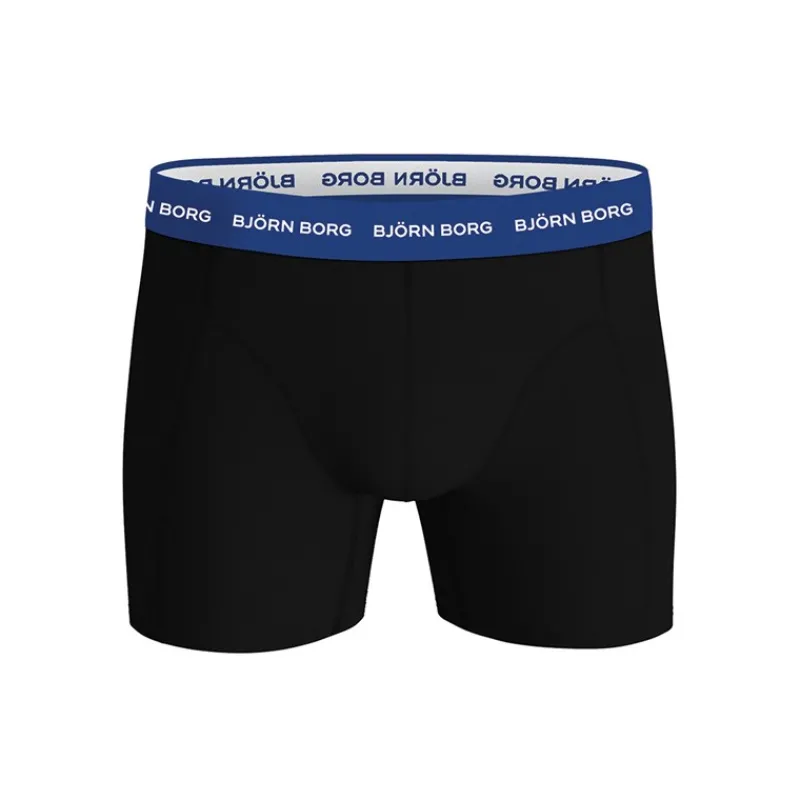 Best BJORN BORG Herre Fem Pak Bomuld Stretch Boxers Multi pak 1 Sort