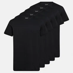 Sale Claudio Herre Fem Pakke T-shirts Sort