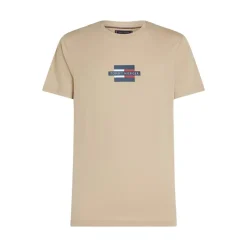 Tommy Hilfiger Herre Flag Box T-Shirt Sandalwood
