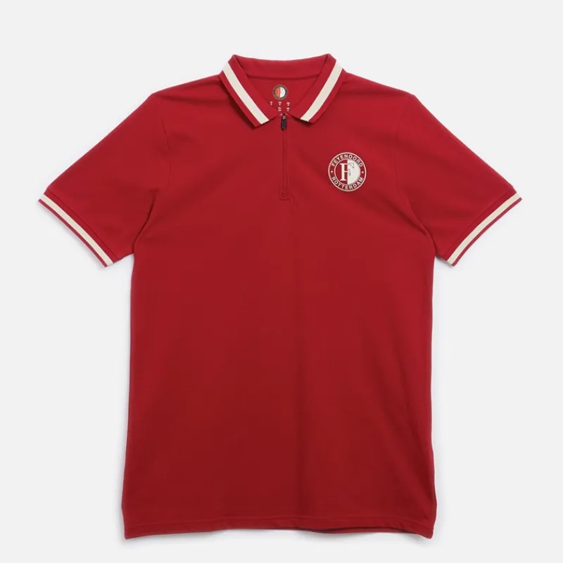 Clearance Castore Herre FR Feyenoord Classic Polo Savvy Rød