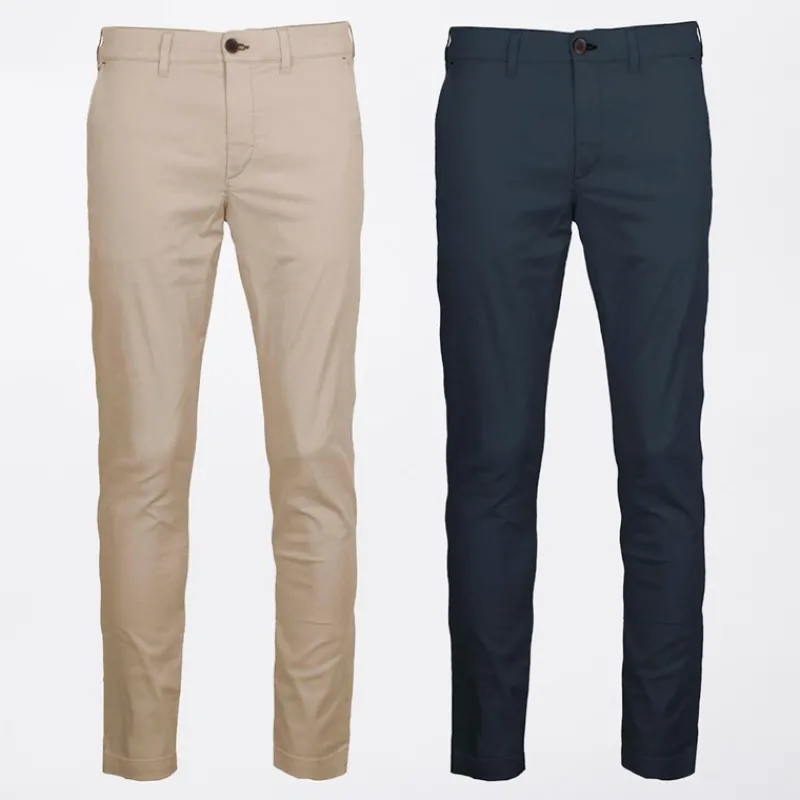 Sale Indicode Herre Freddo to pak ch Plantebukser Irish Cream/Navy