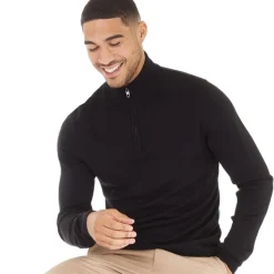 Sale French Connection Herre French Connection  Cash 1/​4 Zip Trøjer Sort