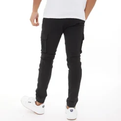 Discount Crosshatch Herre Frenton Cargo Bukser Sort