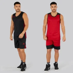 Online adidas Herre 3G Speed Vendbar Basketball Trøje Sort/​Power Red Flerfarvet