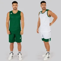 Discount adidas Herre 3G Speed Vendbare Basketball Shorts Dark Green/​Hvid Grøn