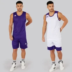 Clearance adidas Herre 3G Speed Vendbare Basketball Shorts Collegiate Purple/Hvid lilla