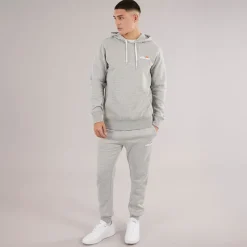 Sale Ellesse Herre Giffone Hættetrøje Light Grey Marl Lysegrå Mergel