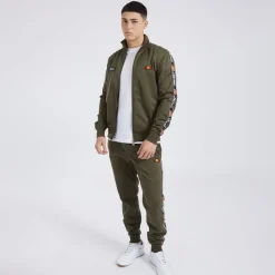 Online Ellesse Herre Giraldo Tapede Poly Tracksuit Khaki kakigrøn