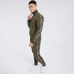 Online Ellesse Herre Giraldo Tapede Poly Tracksuit Khaki kakigrøn