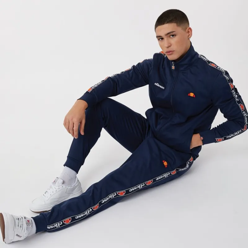 New Ellesse Herre Giraldo Tapet Poly Træningsdragt Blå Marineblå