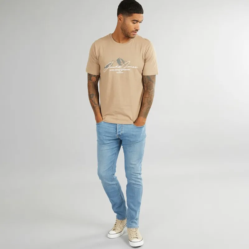 Hot JACK & JONES Herre Glenn 334 Slim Fit Jeans Blå Denim