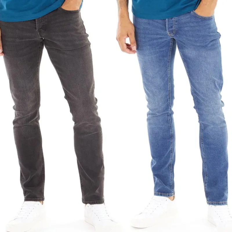 Outlet JACK & JONES Herre Glenn Sq354/327 To-pak Jeans Blå/Sort