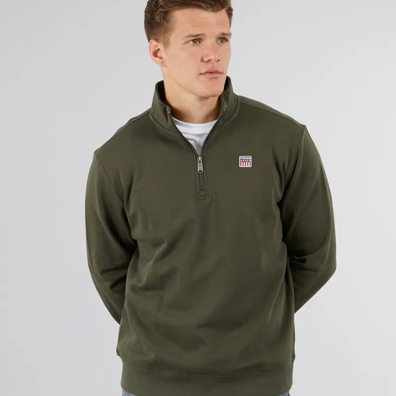 Outlet Vinson Herre Glyn Sweatshirt Skov Nat Grøn