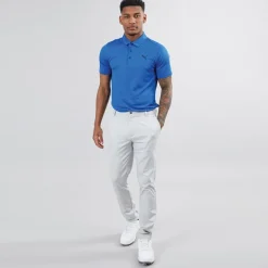 Clearance Puma Herre Golf Icon Heather 2.0 Left Chest Kortærmet poloer Blå Blå