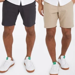 Online Brave Soul Herre Hansen Chino Shorts Topak Navy/Stone Marineblå