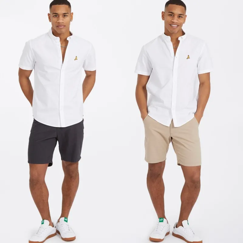 Online Brave Soul Herre Hansen Chino Shorts Topak Navy/Stone Marineblå