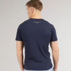 Clearance Henleys Herre Hentyme T-shirts Flade Marineblå