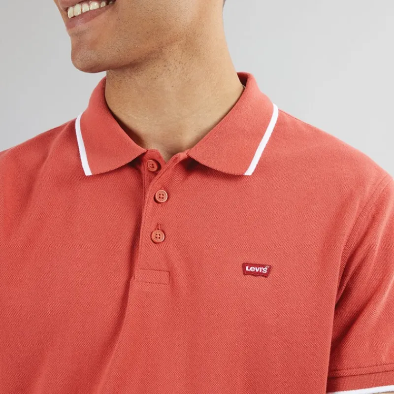 Discount Levi's Herre HM Quarter Tipping Polo Sundown Rød