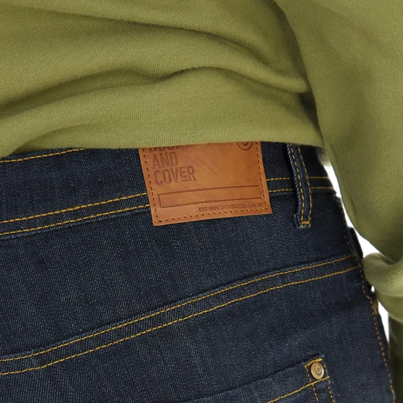 Outlet Duck and Cover Herre Hydras Jeans Med Lige Ben Blå Mørkvasket denim