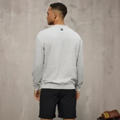 Sale Everlast Herre Ikoniske Maksimeret Sweatshirt Lysegrå Mel Grå