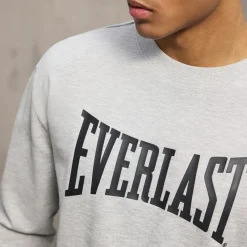 Sale Everlast Herre Ikoniske Maksimeret Sweatshirt Lysegrå Mel Grå