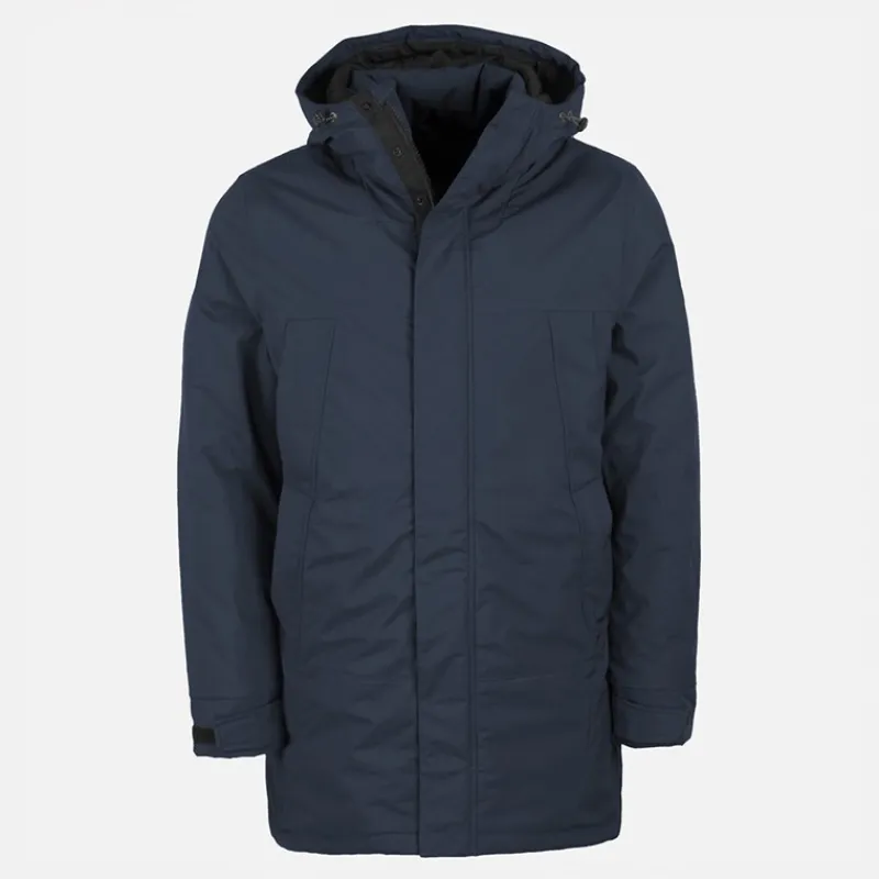 Discount Indicode Herre Inbenyol Frakke Parka Sky Captain Marineblå