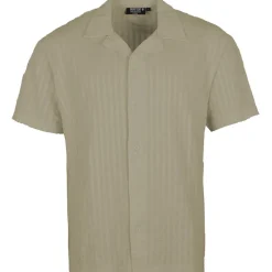 Clearance Indicode Herre Increpe Skjorter med korte ærmer Beige